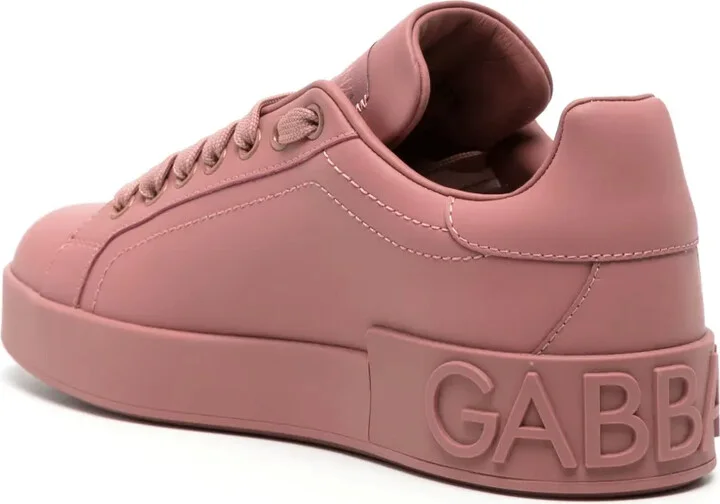 Embossed-Logo Leather Sneakers - Image 3