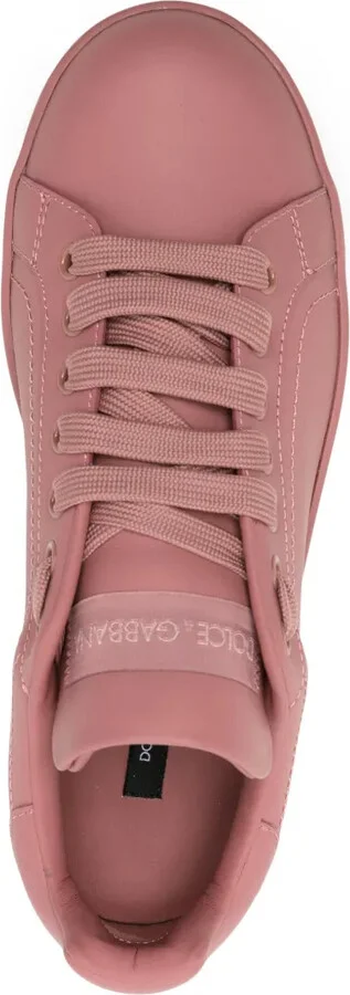 Embossed-Logo Leather Sneakers - Image 4