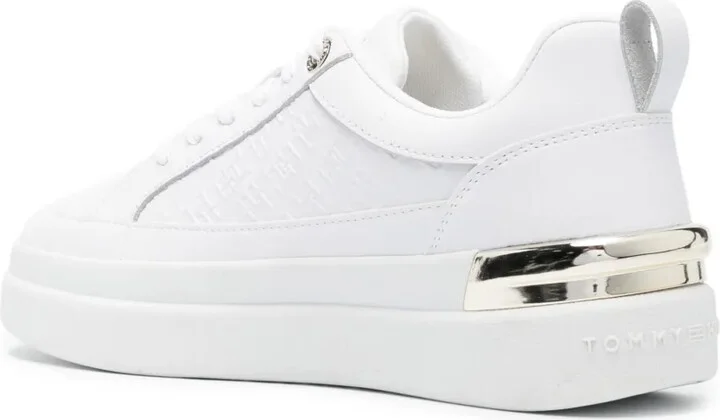 Embossed-Logo Leather Sneakers - Image 3