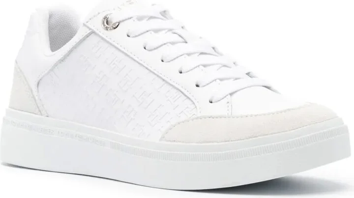 Embossed-Logo Leather Sneakers - Image 2