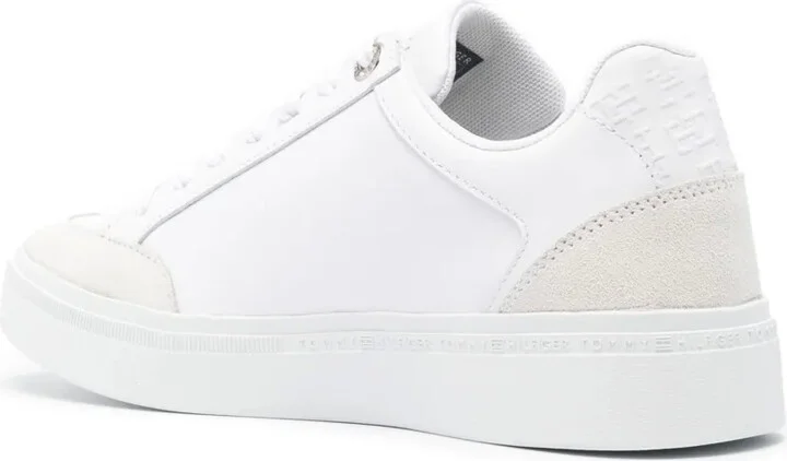 Embossed-Logo Leather Sneakers - Image 3