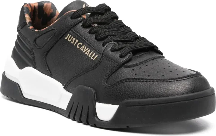 Embossed-Logo Leather Sneakers - Image 2
