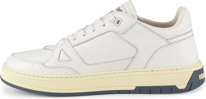 Embossed Logo Leather Sneakers - Image 4