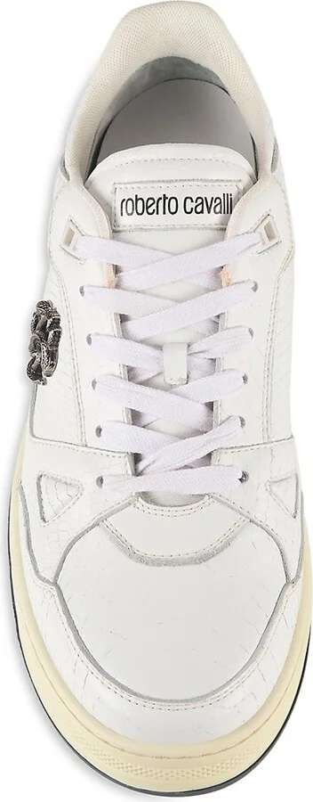Embossed Logo Leather Sneakers - Image 5