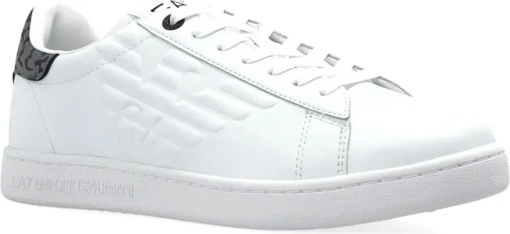 Embossed-Logo Leather Sneakers - Image 4