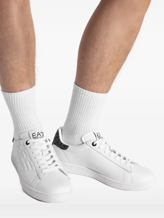 Embossed-Logo Leather Sneakers - Image 5