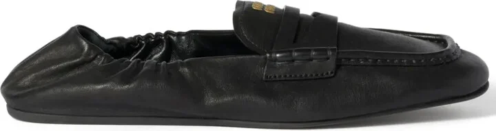 Embossed-Logo Loafers