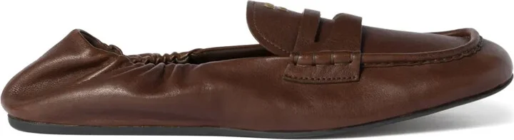 Embossed-Logo Loafers