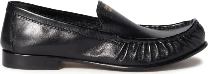 Embossed-Logo Loafers