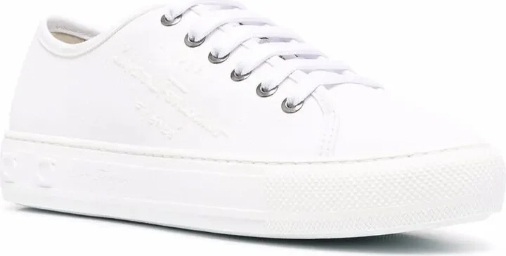Embossed-Logo Low-Top Sneakers - Image 2