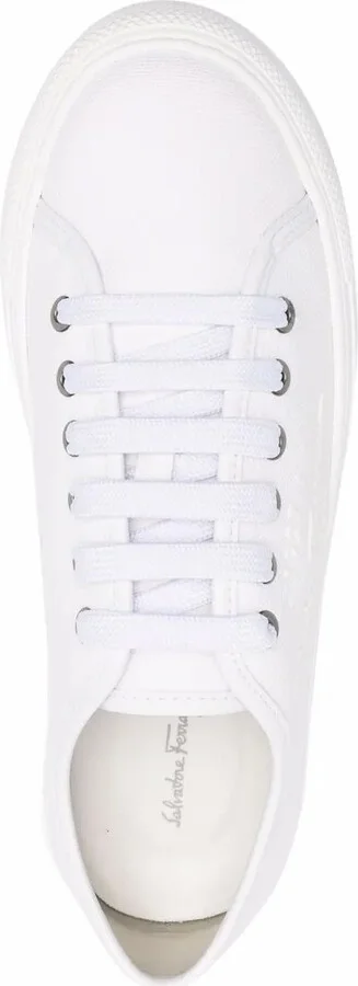 Embossed-Logo Low-Top Sneakers - Image 4