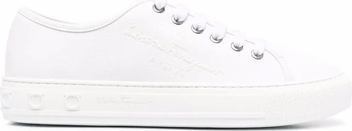 Embossed-Logo Low-Top Sneakers