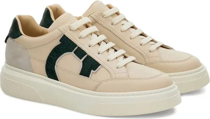 Embossed-Logo Panelled Sneakers - Image 2