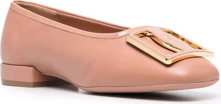 Embossed-Logo Plaque Ballerina Shoes - Image 2