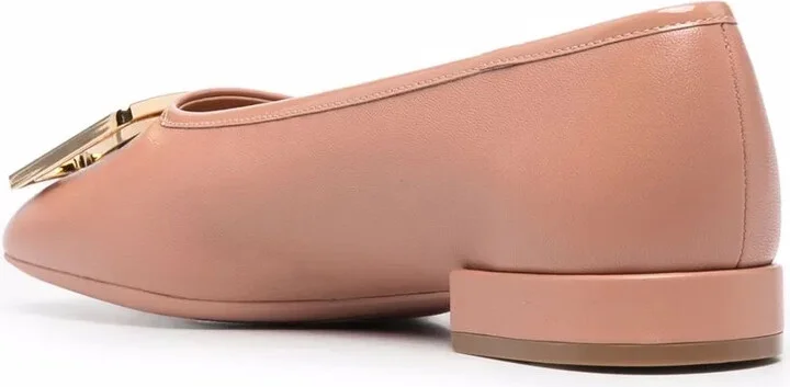 Embossed-Logo Plaque Ballerina Shoes - Image 3