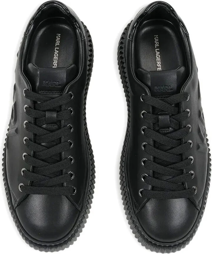 Embossed Logo Platform Sneakers - Image 4
