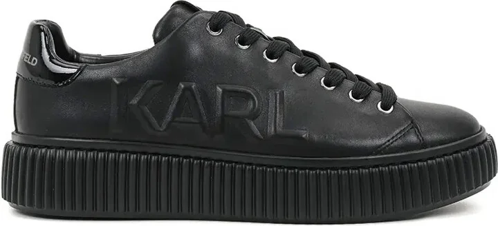 Embossed Logo Platform Sneakers