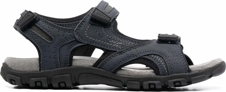 Embossed-Logo Sandals