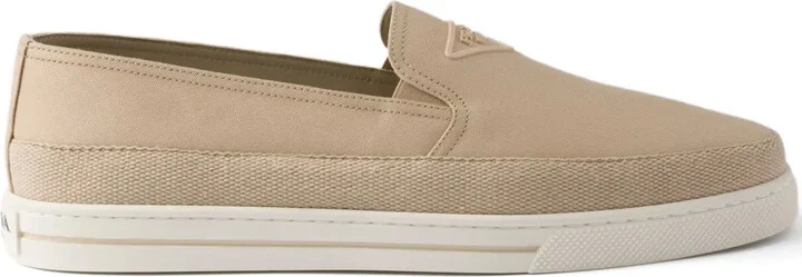 Embossed-Logo Slip-On Loafers