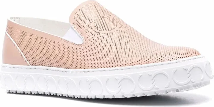 Embossed-Logo Slip-On Sneakers - Image 2