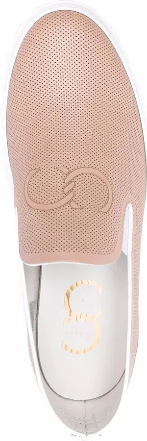 Embossed-Logo Slip-On Sneakers - Image 4