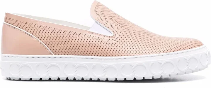 Embossed-Logo Slip-On Sneakers
