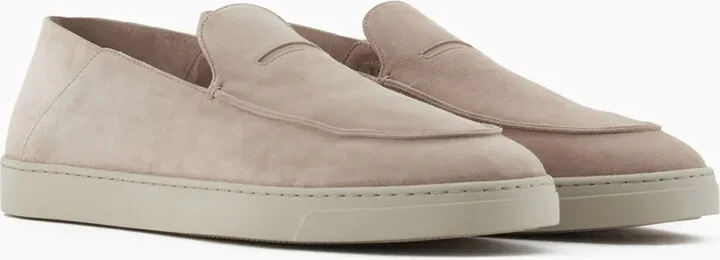 Embossed-Logo Suede Loafers - Image 2