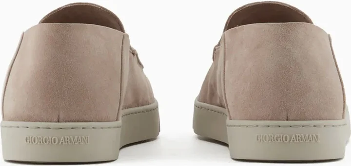 Embossed-Logo Suede Loafers - Image 3