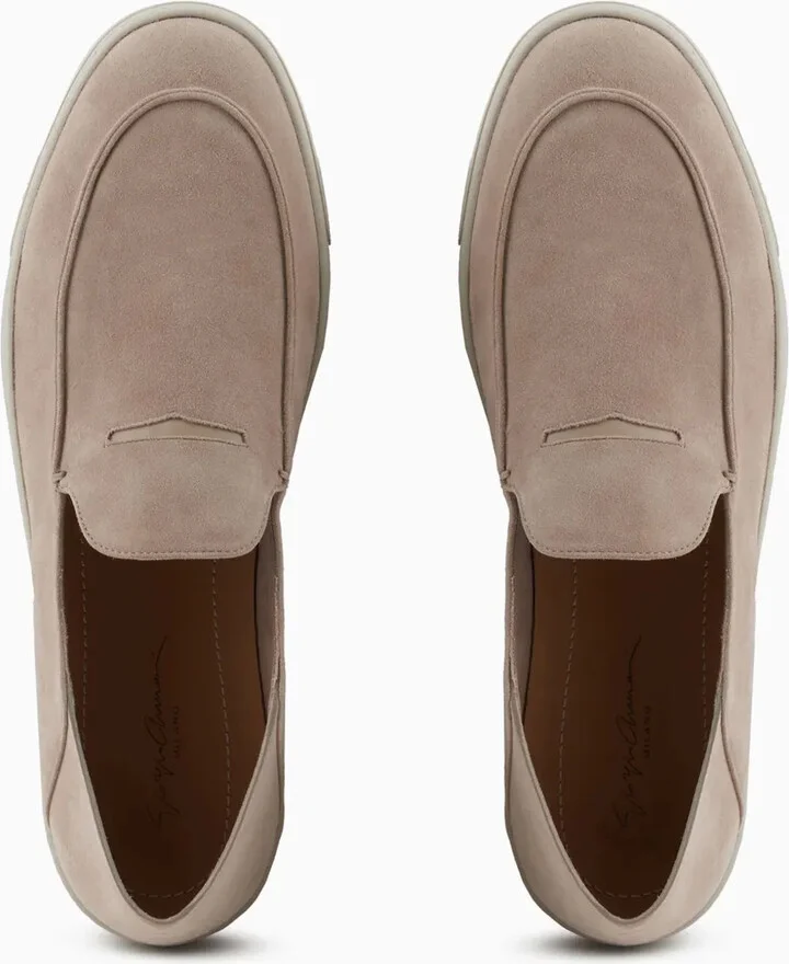 Embossed-Logo Suede Loafers - Image 4