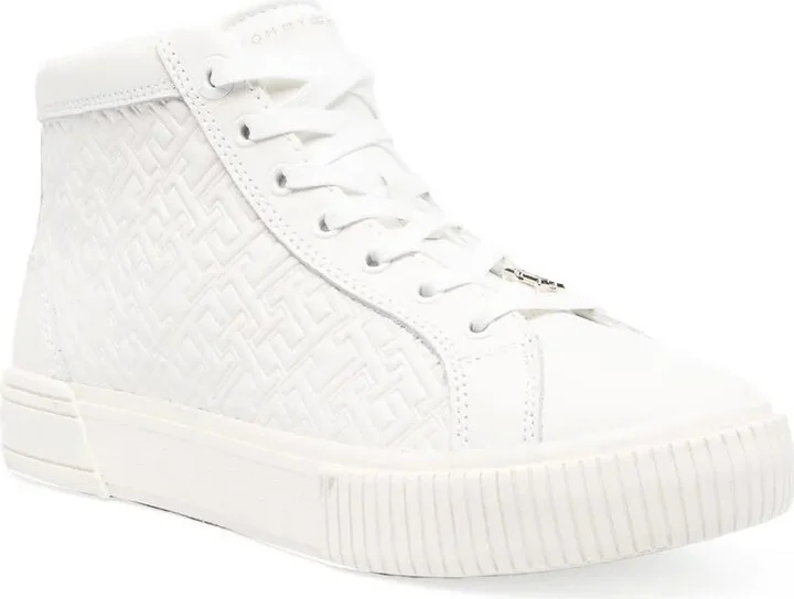 Embossed-Monogram High-Top Sneakers - Image 2