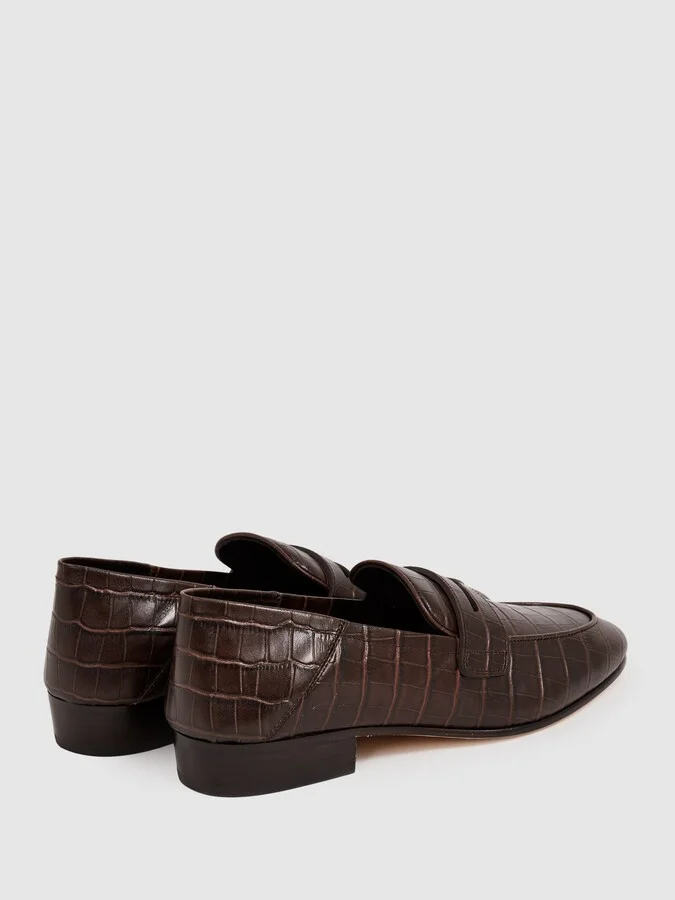 embossed Penny Loafers - Image 3