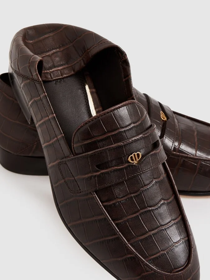 embossed Penny Loafers - Image 4