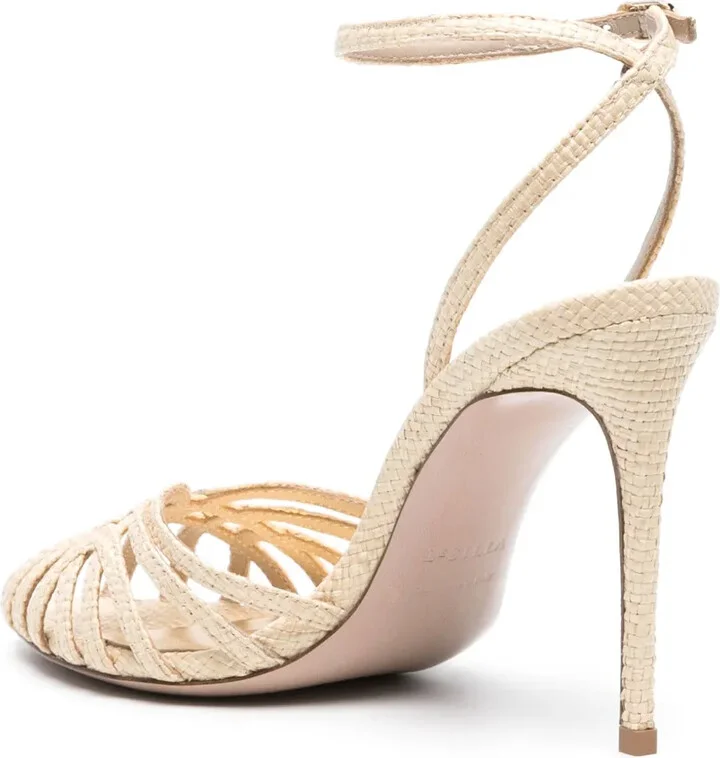 Embrace 100mm raffia sandals - Image 3