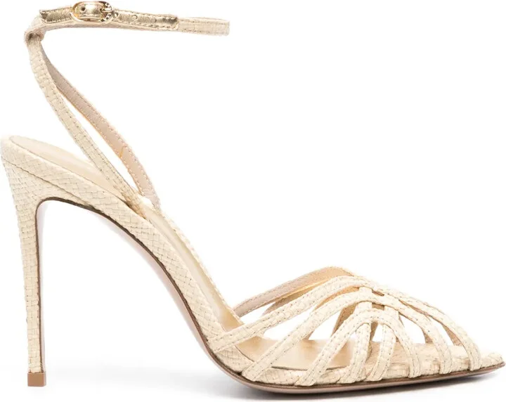Embrace 100mm raffia sandals