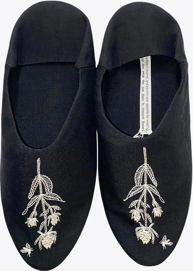 Embroidered Babouche Slippers - Image 2