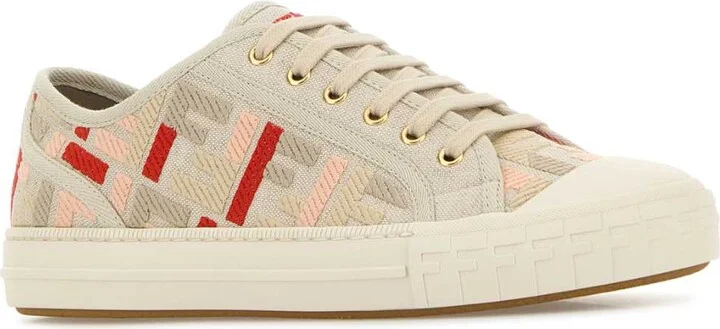 Embroidered Canvas Domino Sneakers - Image 2