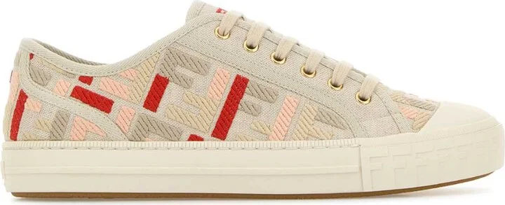 Embroidered Canvas Domino Sneakers