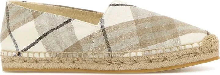 Embroidered Canvas Mews Check Espadrilles - Image 2