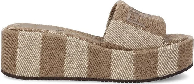 Embroidered canvas slippers