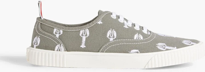 Embroidered canvas sneakers