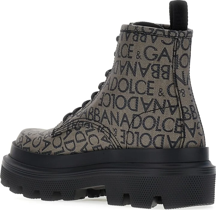 Embroidered Cotton Blend Ankle Boots - Image 3