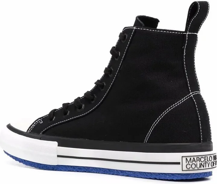 Embroidered Cross High Vulcanized Sneakers - Image 3