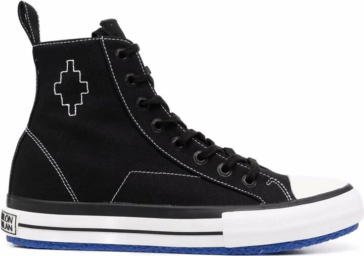 Embroidered Cross High Vulcanized Sneakers