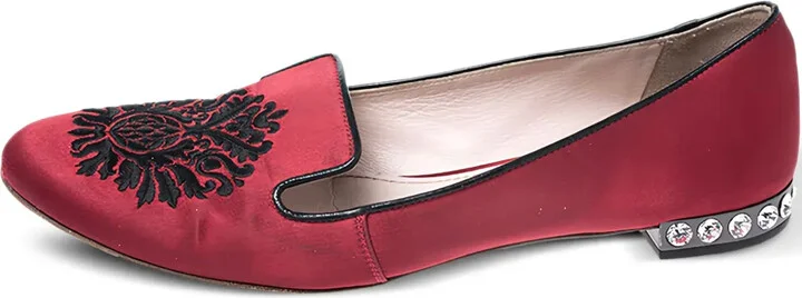 Embroidered Crystal Pumps