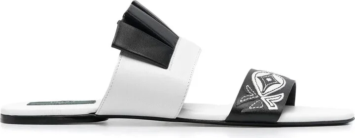 Embroidered-Detail Slides