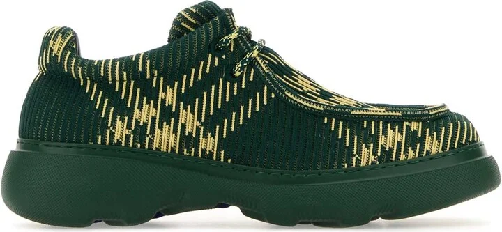 Embroidered Fabric Creeper Lace-up Shoes