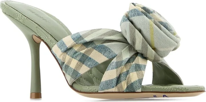 Embroidered Fabric Mews Mules - Image 2