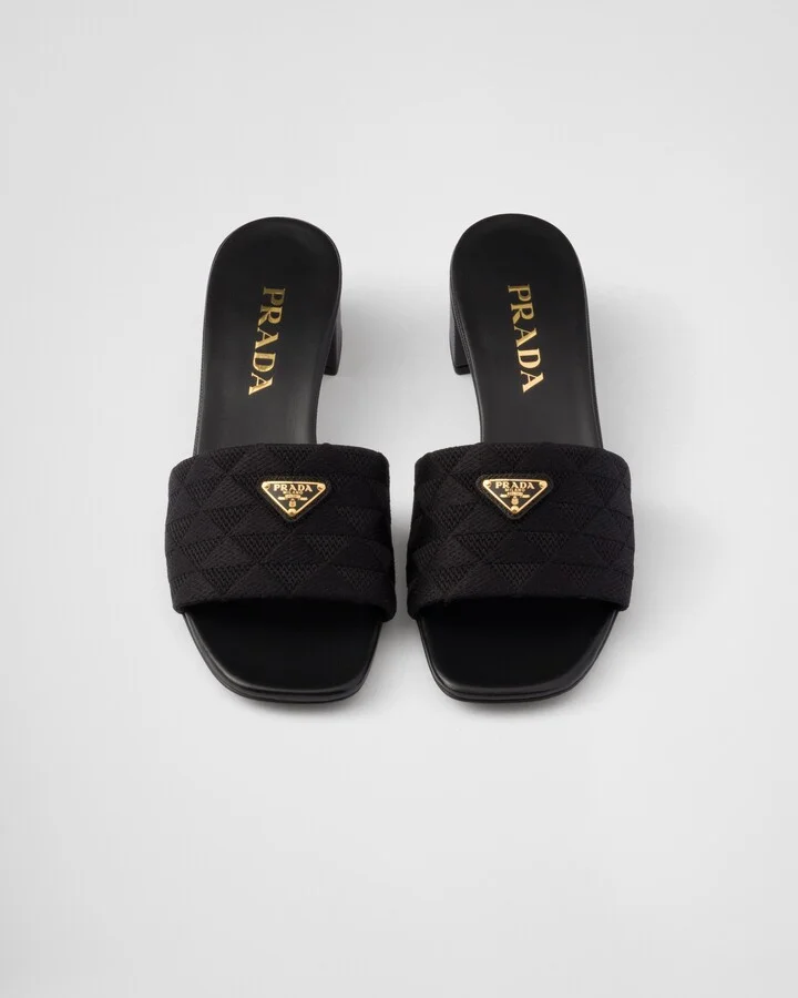 Embroidered fabric sandals - Image 4