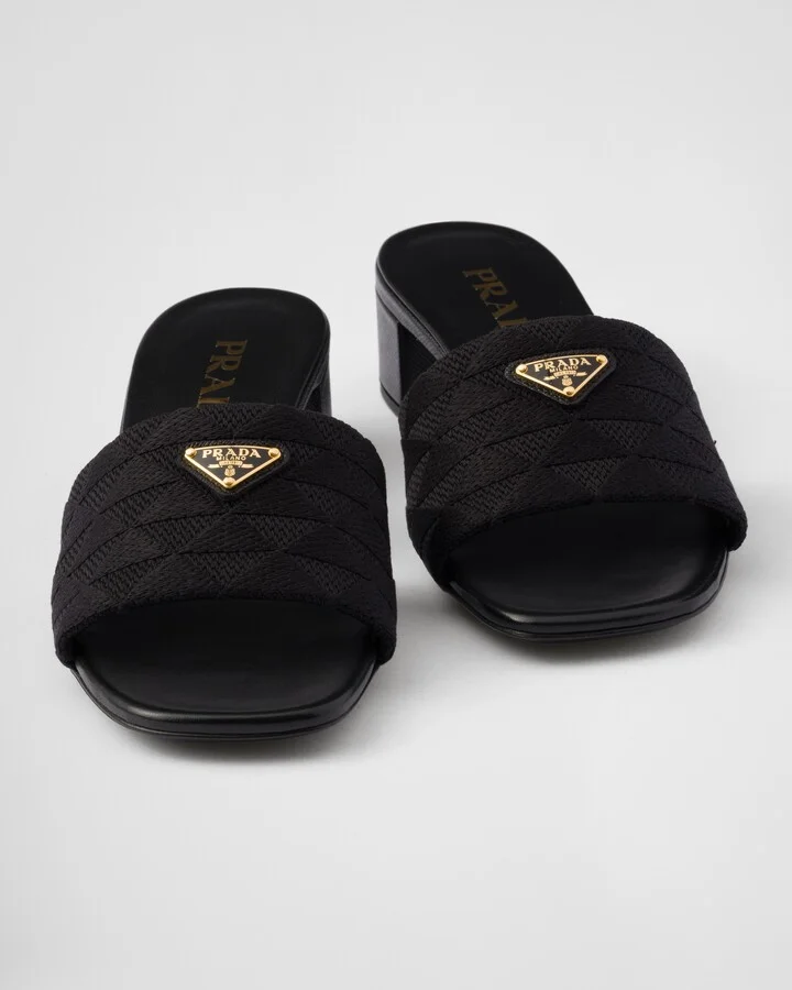 Embroidered fabric sandals - Image 6