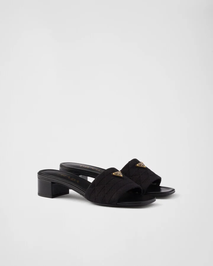 Embroidered fabric sandals